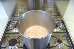Liquid will coagulate - split into curds and whey
