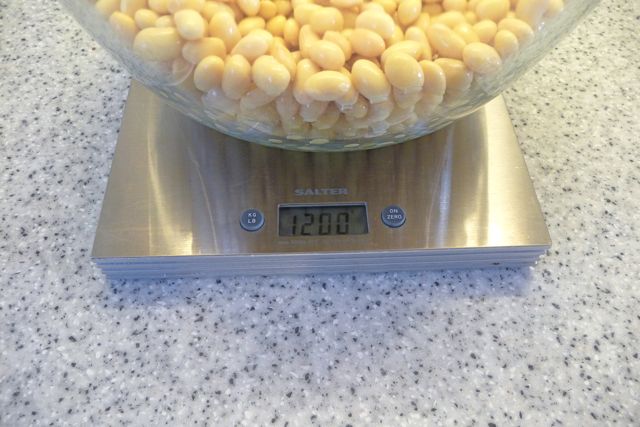 Soaked beans weigh approx 1.2kg